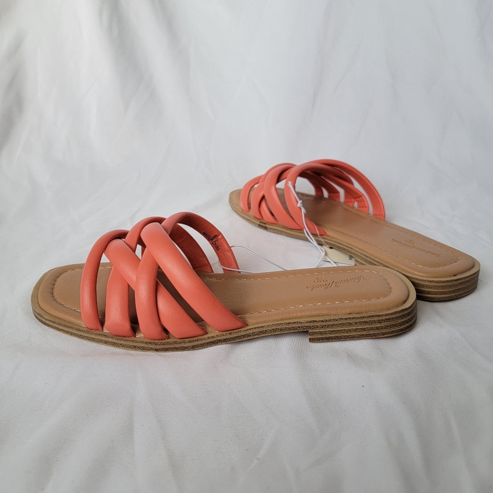Universal Thread Rian Coral Orange Strappy Sandals - Picture 2 of 6